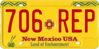 NM license plate 706REP