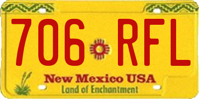 NM license plate 706RFL