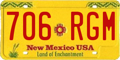 NM license plate 706RGM
