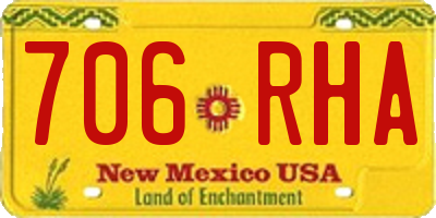 NM license plate 706RHA