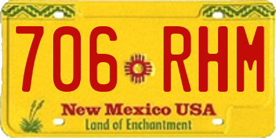 NM license plate 706RHM