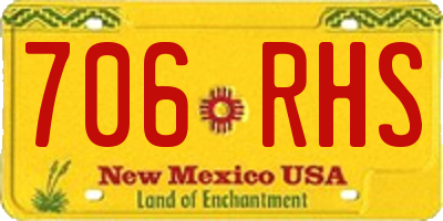 NM license plate 706RHS
