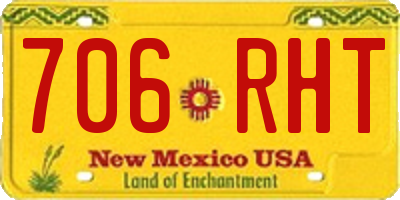 NM license plate 706RHT