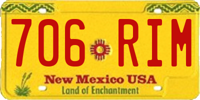NM license plate 706RIM