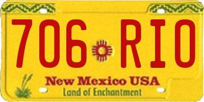 NM license plate 706RIO