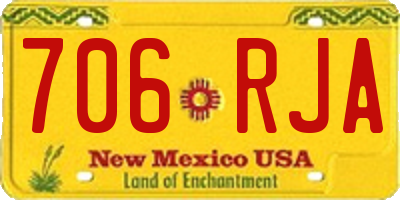 NM license plate 706RJA