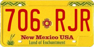 NM license plate 706RJR