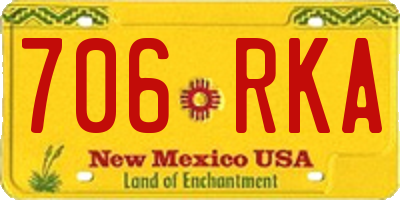 NM license plate 706RKA