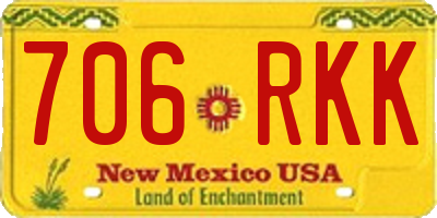 NM license plate 706RKK