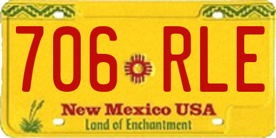 NM license plate 706RLE