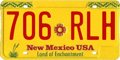 NM license plate 706RLH