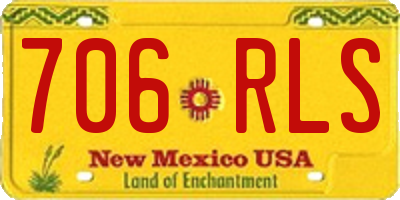 NM license plate 706RLS