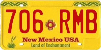 NM license plate 706RMB
