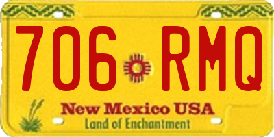 NM license plate 706RMQ