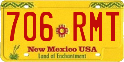 NM license plate 706RMT