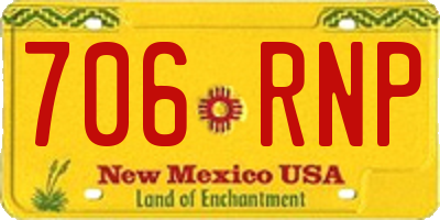 NM license plate 706RNP
