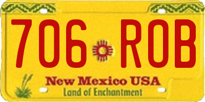 NM license plate 706ROB