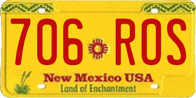 NM license plate 706ROS