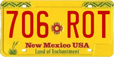 NM license plate 706ROT