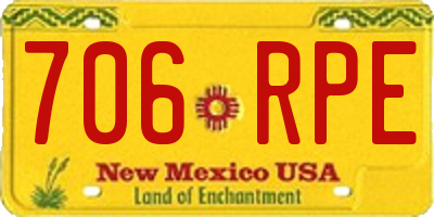 NM license plate 706RPE