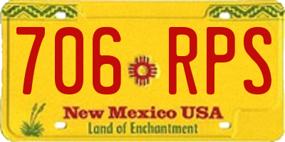 NM license plate 706RPS