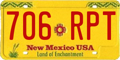 NM license plate 706RPT
