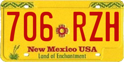 NM license plate 706RZH