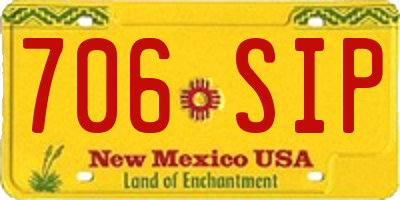NM license plate 706SIP