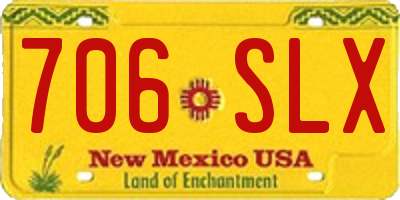 NM license plate 706SLX