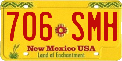 NM license plate 706SMH