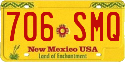 NM license plate 706SMQ