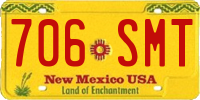NM license plate 706SMT