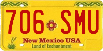 NM license plate 706SMU