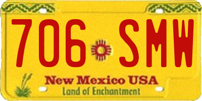 NM license plate 706SMW
