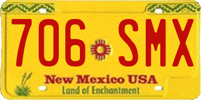 NM license plate 706SMX