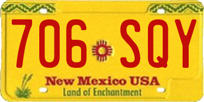 NM license plate 706SQY