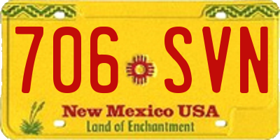 NM license plate 706SVN