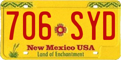 NM license plate 706SYD