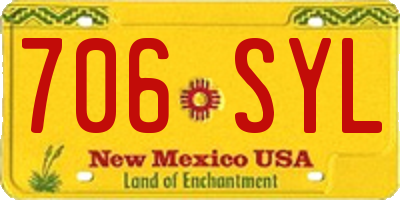 NM license plate 706SYL