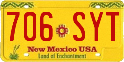 NM license plate 706SYT