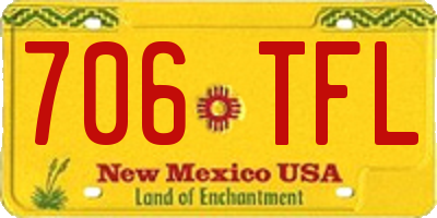 NM license plate 706TFL