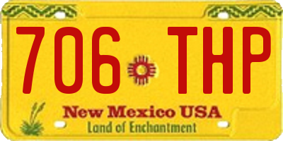 NM license plate 706THP