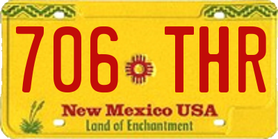 NM license plate 706THR