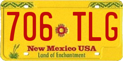 NM license plate 706TLG