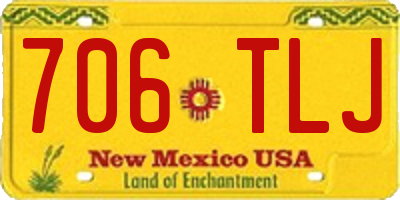 NM license plate 706TLJ