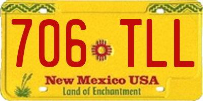 NM license plate 706TLL