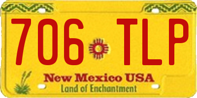 NM license plate 706TLP