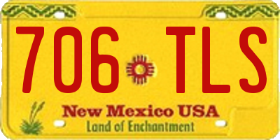NM license plate 706TLS