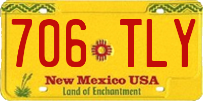 NM license plate 706TLY