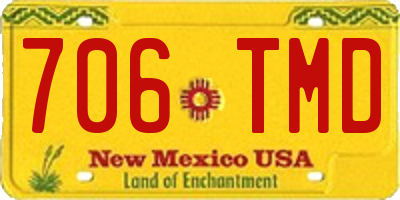 NM license plate 706TMD